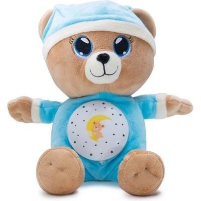 Teddies Мечо Успивач син плюш на батерии със светлина и звук