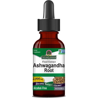 Nature's Answer Ashwagandha tekutý extrakt bez alkoholu 2000 mg 60 ml