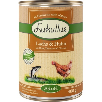 Lukullus Adult Losos & kuracie 6 x 400 g