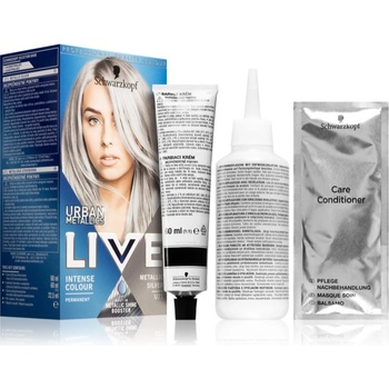 Schwarzkopf LIVE Urban Metallics перманентната боя за коса цвят U71 Metallic Silver