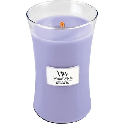 WoodWick Lavender Spa ароматна свещ с дървен фитил 609, 5 гр