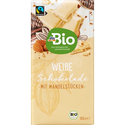 dm Bio bio bílá s kousky mandlí 100 g