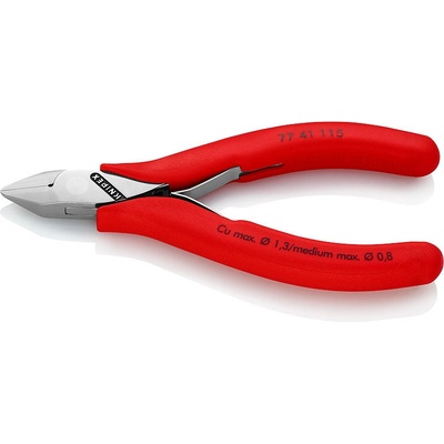 KNIPEX Kleště boční štípací pro elektroniku 115 mm, špičaté čelisti, knipex 7741115