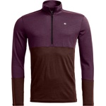 Ortovox Мъжко мериносово термобельо Ortovox 185 Rock'N'Wool Zip Neck Merino base layer - Dark Wild Berry - размер XL (015-2323-0314)