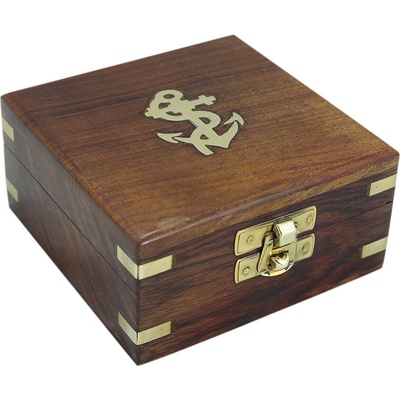 SEA CLUB Dřevěný box 7,5x7,5 cm s kotvou 9457
