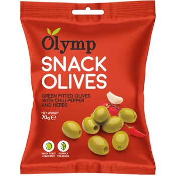 Olymp Green маслини без костилка с лют пипер и билки 70гр