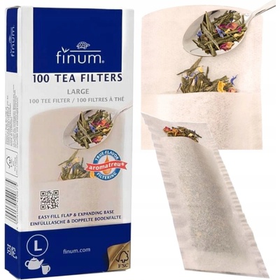 Finum papírové filtry na čaj xs 6,3 x 10,3 cm 100 ks