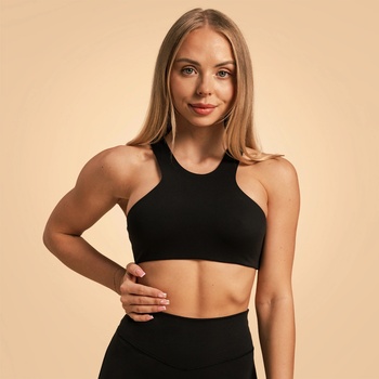 GymBeam BeastPink Спортен сутиен Venture Black M