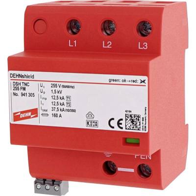DEHN 900385 DVA EMOB 3P 255 FM kombinovaný chránič proti prepätiu Piece 1 ks