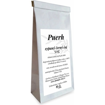 Pangea Tea čierny sypaný čaj Puerh 50 g