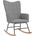 vidaXL Люлеещ се стол, светлосив, текстил (328007)