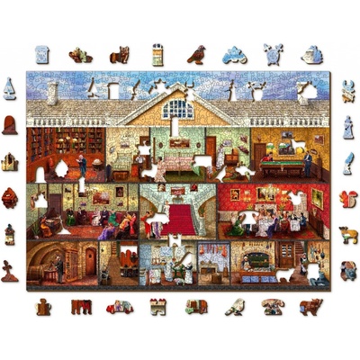 WOODEN CITY Dřevěné Viktoriánské sídlo 2v1 EKO 1010 dílků