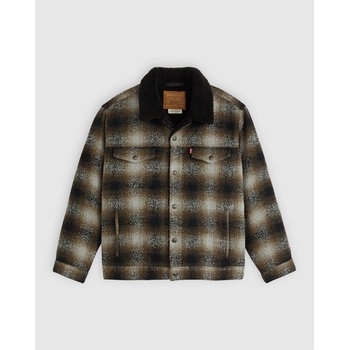 Levi's Яке Levis Men's Levi's Denim Sherpa Relaxed Fit Jacket - Blck/Brwn Plaid