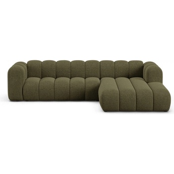 Micadoni Зелен шенилов ъглов диван (десен ъгъл) Lupine - Micadoni (MIC_RC_L_214_F1_LUPINE4)