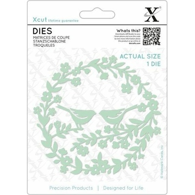 Kovová vyřezávací šablona Xcut Věnec s ptáčky 1 ks – Zboží Mobilmania