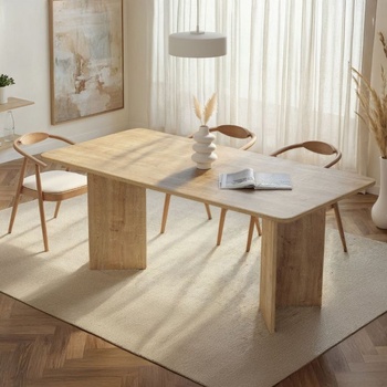 TopMebel Меламинова трапезна маса Linza TopMebel в цвят меден дъб 180x90x75cm
