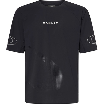 Oakley Мъжка фланелка с къс ръкав за колоездене Oakley Seeker Whip S/S Jersey Cycling jersey - Pitch Black - размер XL (056-3985-0314)