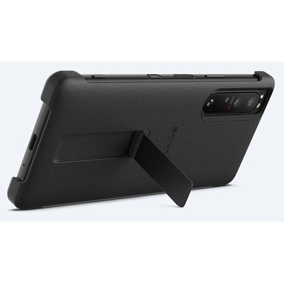 Sony Стилен калъф със стойка за Sony Xperia 1 III, Черен (XQZCBBCB)