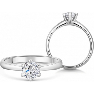 Sofia Diamonds zlatý zásnubný prsteň s diamantom BDRB00151WG