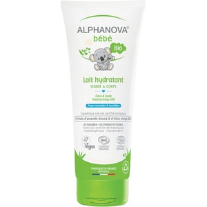Alphanova Овлажняващо бебешко мляко за тяло Alphanova Bebe - За атопична кожа, 200 ml