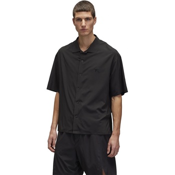 Y3 Риза Y3 Men's Ultralight Woven Short-Sleeve Plain Shirt - Black