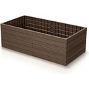 Kvetináče a truhlíky Prosperplast Vyvýšený záhon BASE WOODY hnedý 149,2 cm