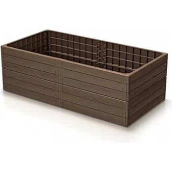 Prosperplast Vyvýšený záhon BASE WOODY hnedý 149,2 cm