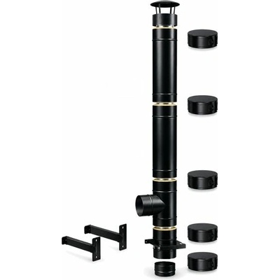 Komíny CZ Komín nerezový černý 0,5-30mm 180mm-6,5m