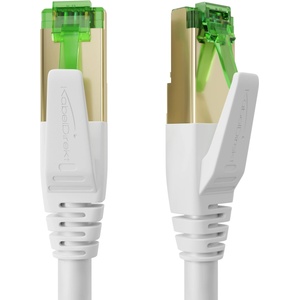 KabelDirekt - Cat 7 network cable, break-proof - 25m - 10 Gigabit LAN cable & Ethernet cable, available in 0.25-30m (patch cable for high-speed networks, PC, switch/router/modem, RJ45, white) - 1808