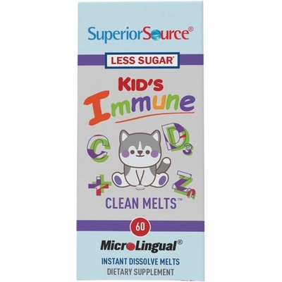 SuperiorSource Kid's Immune | C + D3 + Zinc [60 Подезични таблетки ]
