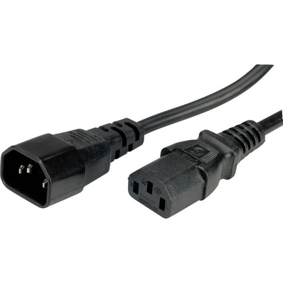 Value napájací prepojovací kábel čierna 1.80 m PVC plášť 19.99.1515