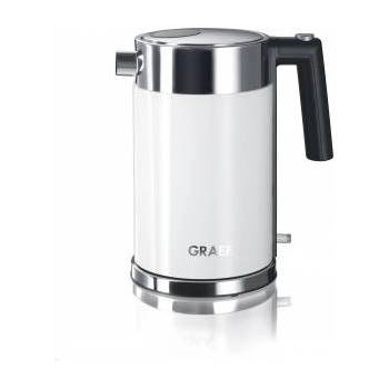 Graef Електрическа кана Graef, WK61, без кабел, 1, 5 л/12 чаши, индикатор за ниско ниво на течността, автоматично спиране, филтър против варовик, лесно наливане, бяла