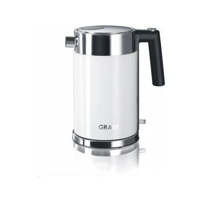 Graef Електрическа кана Graef, WK61, без кабел, 1, 5 л/12 чаши, индикатор за ниско ниво на течността, автоматично спиране, филтър против варовик, лесно наливане, бяла