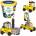 Clics Toys CLICS Educational Building Blocks 5in1, 123 Elements Construction Machinery