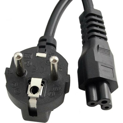 C-TECH Kabel síťový, 1,8m VDE 220/230V, napájecí k notebooku, 3 pin Schuko