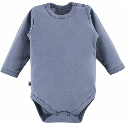 Hladké dětské body modro šedá