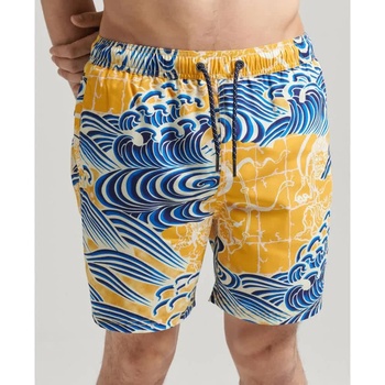 Superdry Бански гащета Superdry Vintage Hawaiian swimming shorts - Yellow / Blue (Nimi Kam Blue Yellow Print)