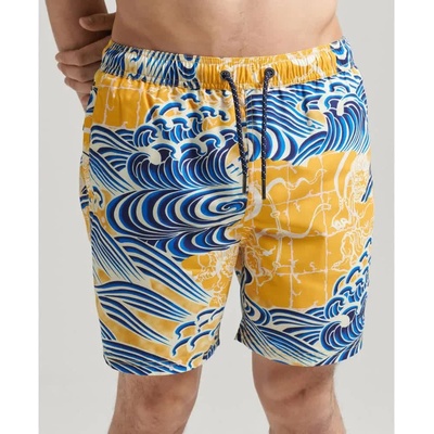 Superdry Бански гащета Superdry Vintage Hawaiian swimming shorts - Yellow / Blue (Nimi Kam Blue Yellow Print)