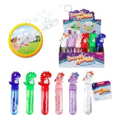 Teddies Bublifuk 35ml zvířátko plast 14cm 6 druhů 24ks v boxu