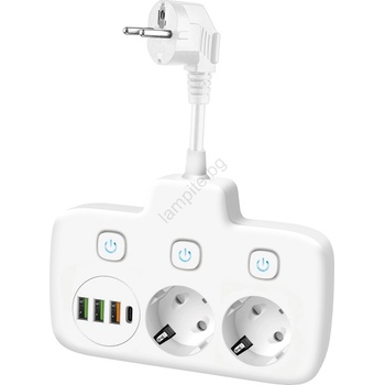Kobi 3 Plug + 4 USB Switch (KB0444)
