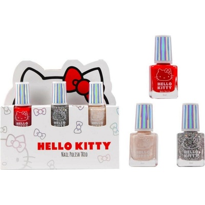CANENCO Dětské laky na nehty Hello Kitty sada 3 ks