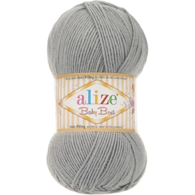Alize příze Baby Best 344 světle šedá