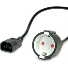 Value Kabel síťový pro výstup UPS, IEC320 C14-CEE 7/3(F), 0,3m, černý - 19.99.1117
