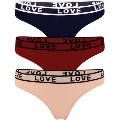 Love Color bavlnené tangá F6851 3bal viacfarebná