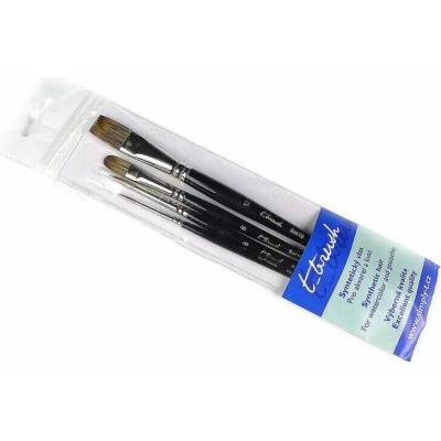 Sada 4 štetcov t_brush na olej, akryl, tempera ACADEMY s krátkou rukoväťou