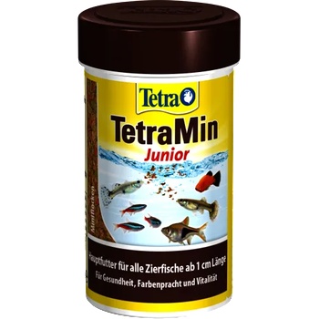 TETRA TetraMin Junior - пълноценна храна под формата на микро люспи за бебета риби над 1 см, съдържаща висококачествени, функционални хранителни вещества - кутия 100 мл