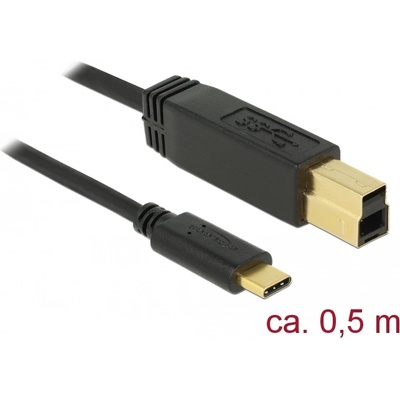 Delock USB 3.1 Gen 2 (10 Gbps) кабел Type-C към Type-B 0.5 m