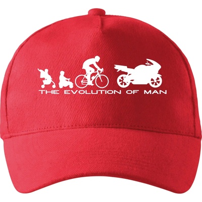 Evolution of man supersport so zahnutým šiltom a látkovou sponou Červená