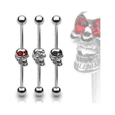 Šperky4U industrial piercing lebka ID01015-C