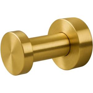 BALNEO Единична кръгла кука Balneo Qube, четковано злато (M0101030301)